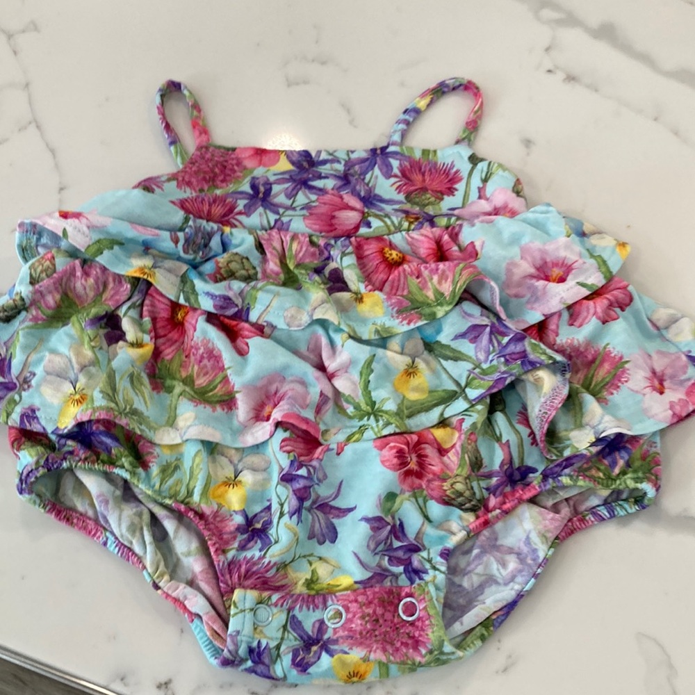 Posh peanut ruffle bubble romper 3-6month